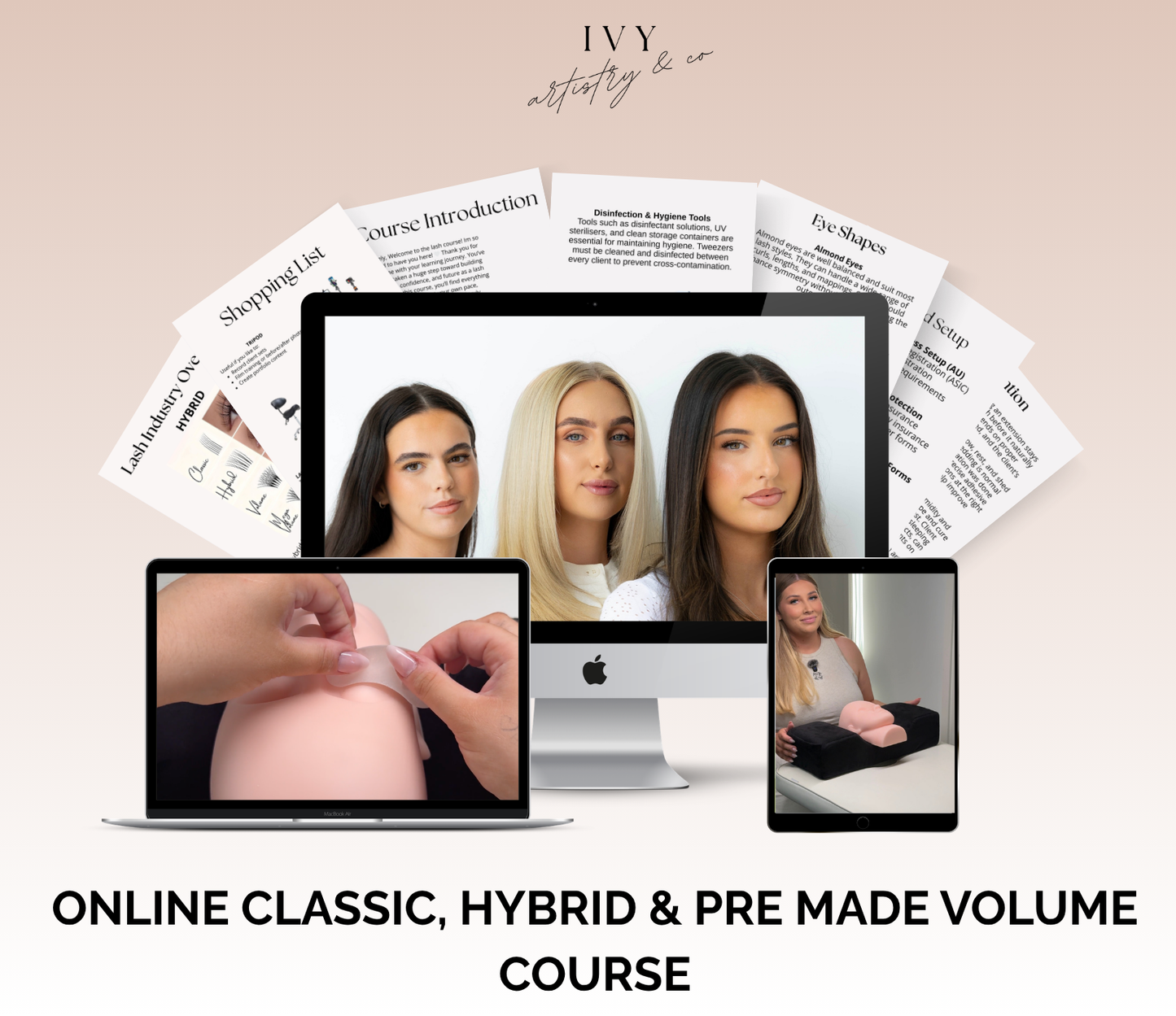 Online Classic, Hybrid & Pre Made Volume Lash Course